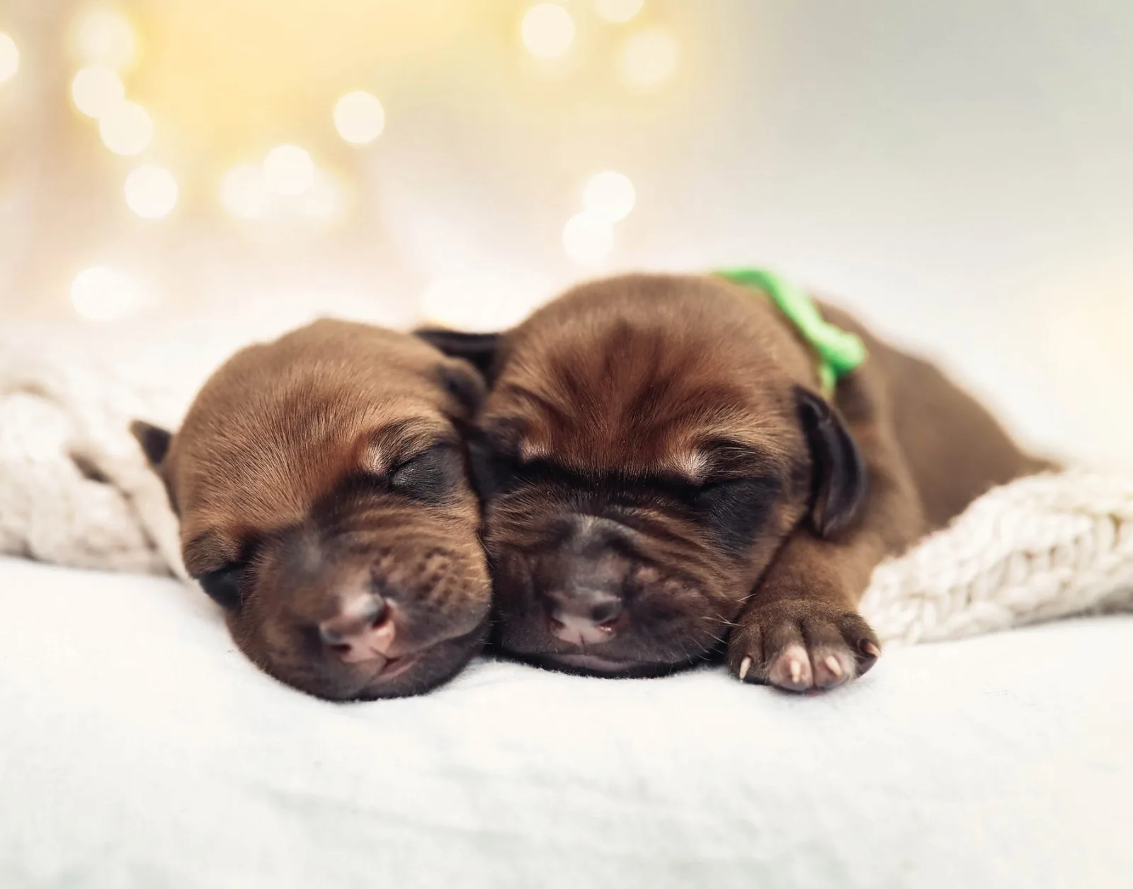 Schlafende Rhodesian Ridgeback Welpen