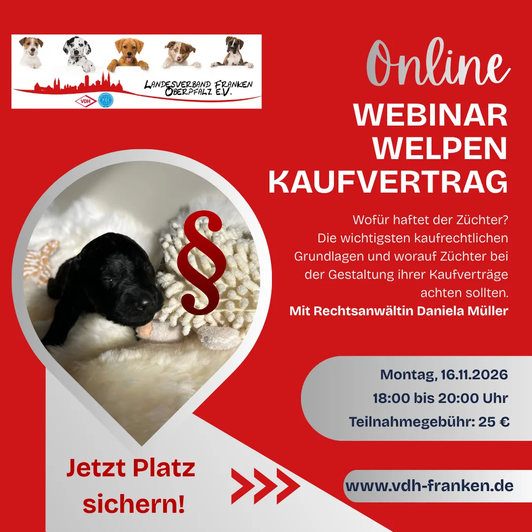 Webinar / Symposium - Welpen Kaufvertrag